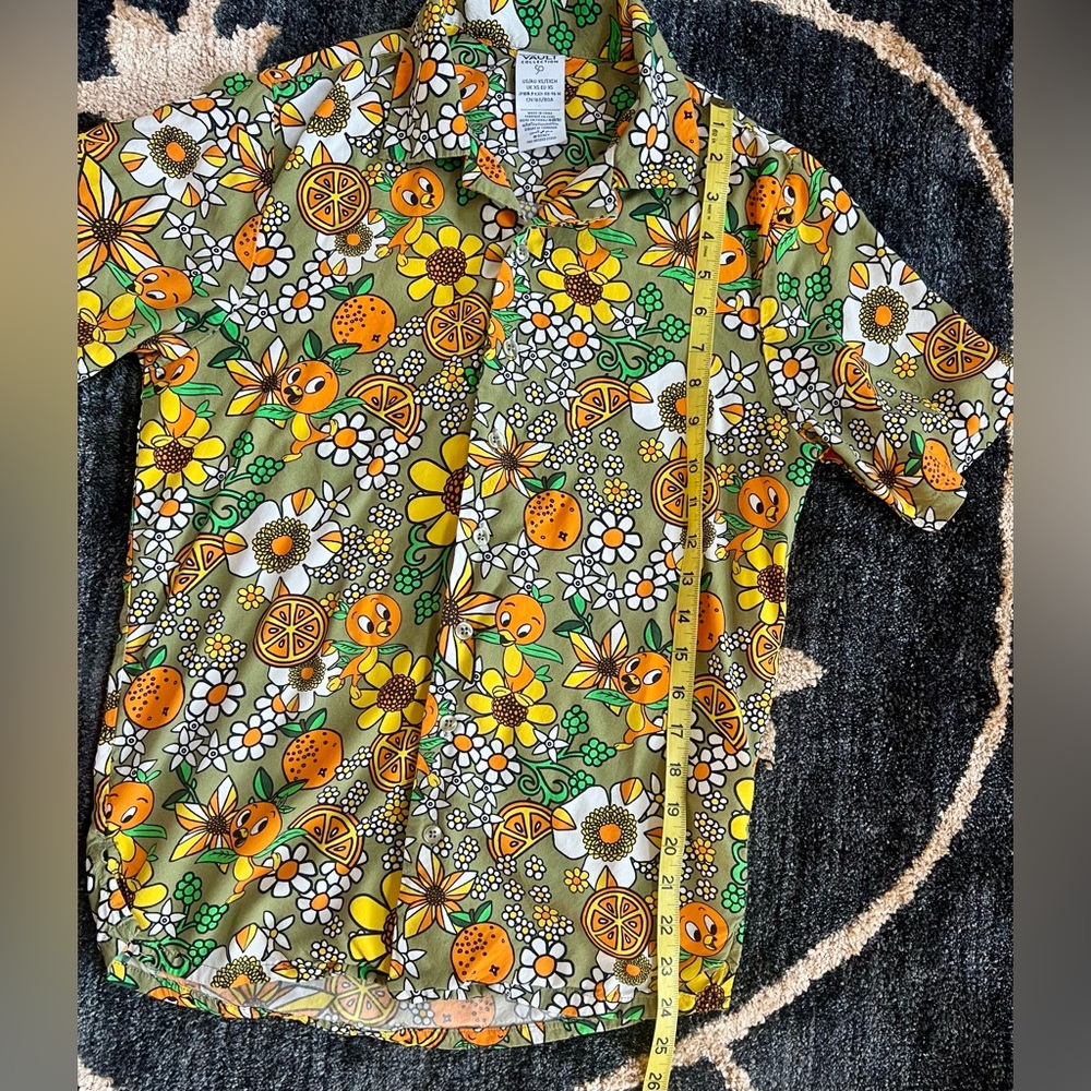 Walt Disney World Vault 50th Orange Bird Citrus Orange Button Down Shirt XS - Picture 5 of 7